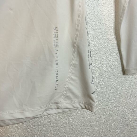VIRUS Athletic Long-Sleeve X- Form Compression Top Womens Size Large White Black - Picture 6 of 8